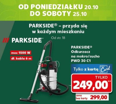 Odkurzacz na mokro/sucho PWD 30 C1 Parkside promocja