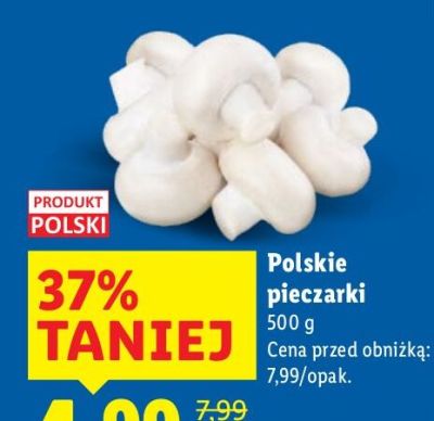 Pieczarki polskie 500g promocja w Lidl