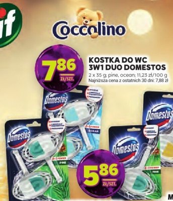 Kostka do WC 3w1 Duo Domestos promocja w Stokrotka