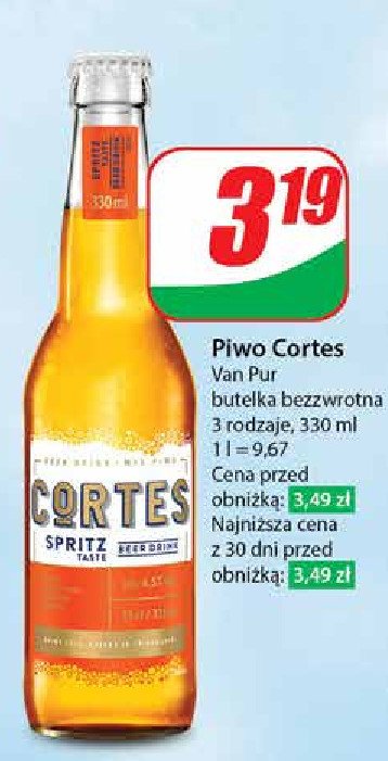 Piwo Cortes extra promocja w Dino