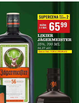 Likier Jägermeister 35%, 700 ml promocja w Biedronka