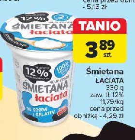 Śmietana 12 % Łaciata promocja