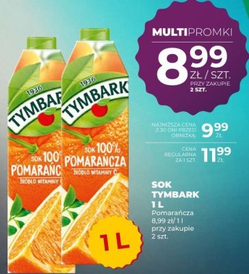 Sok Tymbark Pomarańcza 1 L promocja w Duży Ben
