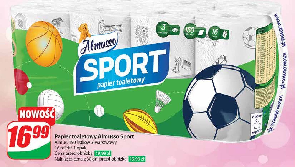 Papier toaletowy sport Almusso promocja