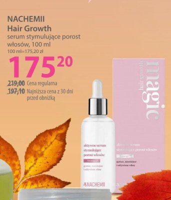 Serum stymulujące porost włosów NACHEMII Hair Growth promocja w Hebe