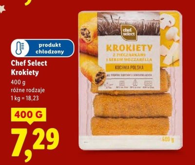 Krokiety różne rodzaje Chef Select promocja w Lidl