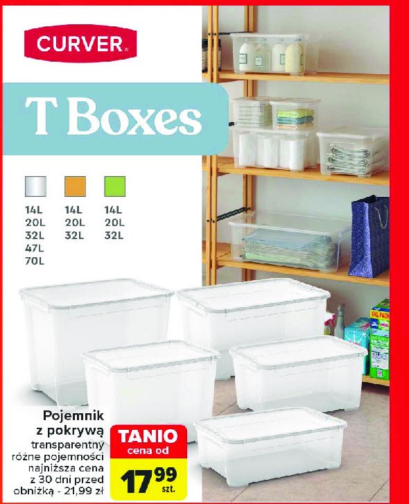 Pojemnik t-box 32 l żółty Curver promocja