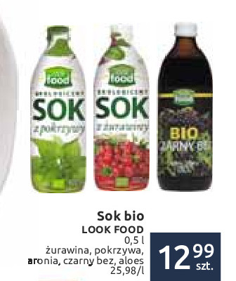 Sok bio pokrzywa Look food promocja