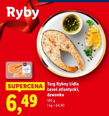 Łosoś atlantycki Targ Rybny Lidla promocja w Lidl