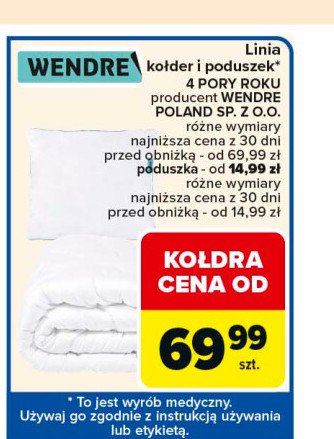 Kołdra 4 pory roku 220 x 200 cm Wendre promocja