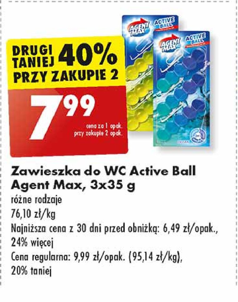 Zawieszka zielona Agent max active ball promocja