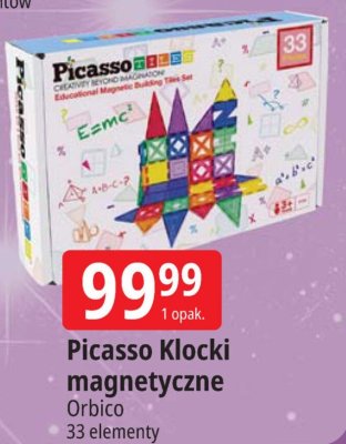 Picasso Klocki magnetyczne Orbico 33 elementy promocja w Leclerc