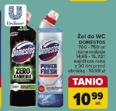 Żel do wc ocean fresh Domestos power fresh (wcześniej total hygiene) promocja w Carrefour Market