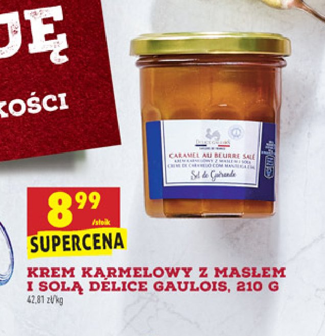 Krem karmelowy z mas艂em i sol膮 Delice gaulois promocja