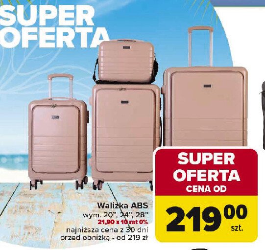 Walizka abs 20" promocja w Carrefour