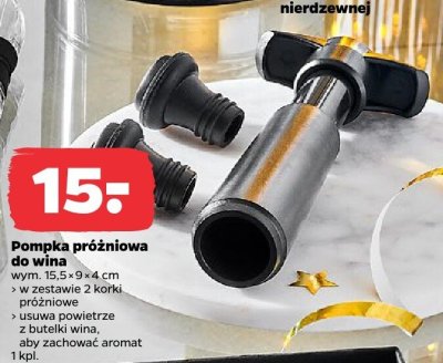 Pompka próżniowa do wina promocja w Netto
