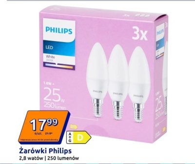 Żarówki LED Philips 2,8 watów 250 lumenów promocja w Action
