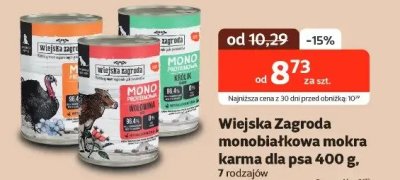 Karma monobiałkowa mokra dla psa 400 g, 7 rodzajów promocja w KAKADU