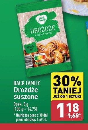 Drozdże suszone BACK FAMILY promocja