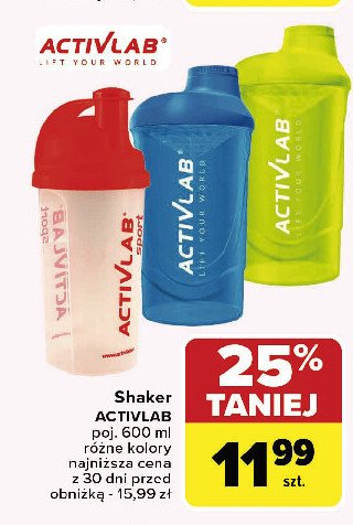 Shaker killer schocking blue 600 ml Activlab promocja w Carrefour