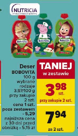 Mus morele z jabłkiem i gruszką masha&bear Bobovita promocja