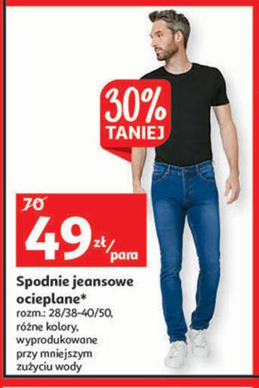 Spodnie męskie jeans ocieplane promocja
