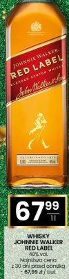 Whisky Johnnie Walker Red Label 40% vol. 1l promocja w Twój Market