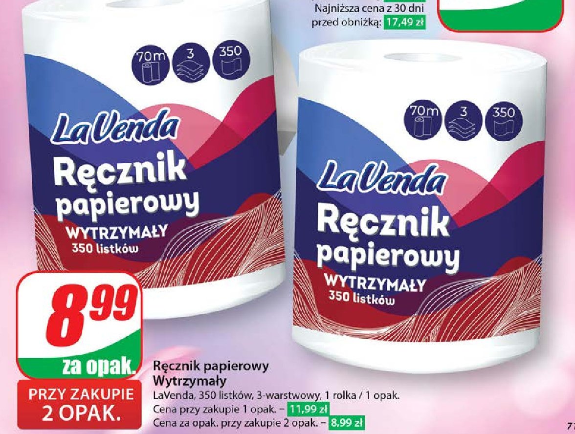 Recznik papierowy Lavenda promocja