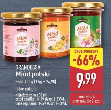 Mi贸d nektarowo-spadziowy GRANDESSA promocja