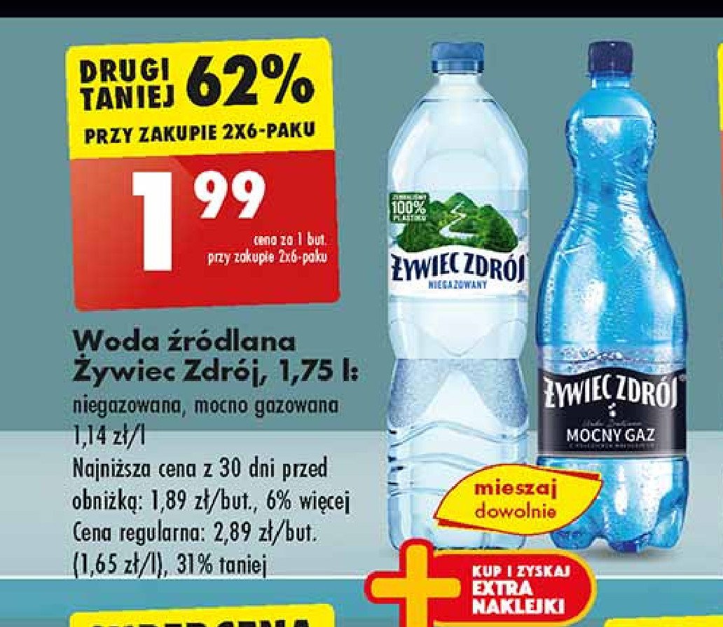 Woda lekko gazowana Żywiec zdrój żywioł promocja