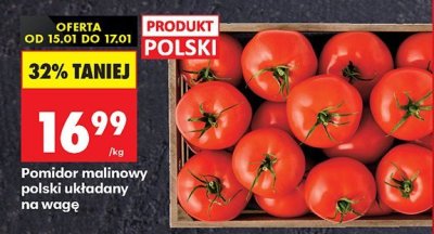 Pomidor malinowy polski układany na wagę promocja w Biedronka