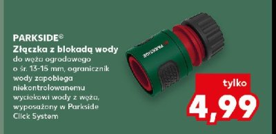 Złączka z blokadą wody Parkside promocja
