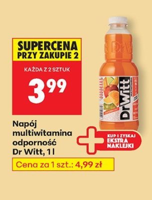 Napój multiwitamina odporność Dr Witt, 1l promocja w Biedronka