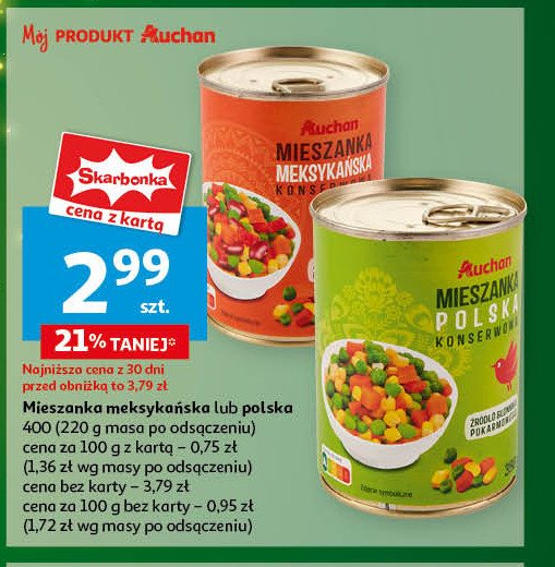 Mieszanka meksykańska Auchan różnorodne (logo czerwone) promocja