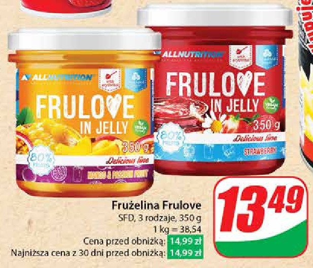 Mus truskawkowy Allnutrition frulove in jelly promocja