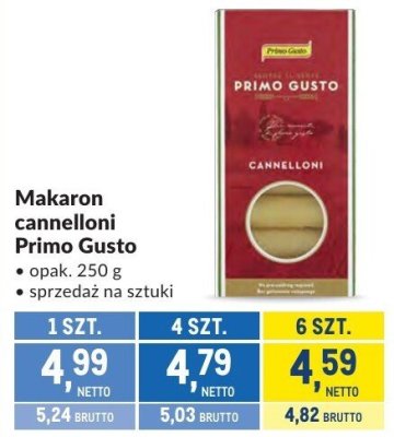 Makaron cannelloni Primo Gusto promocja w Makro