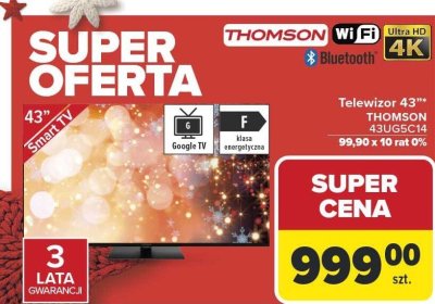 Telewizor 43" 43UG5C14 promocja w Carrefour