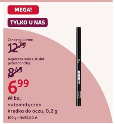 Kredka do oczu Wibo, automatyczna, 0,2 g promocja w Rossmann