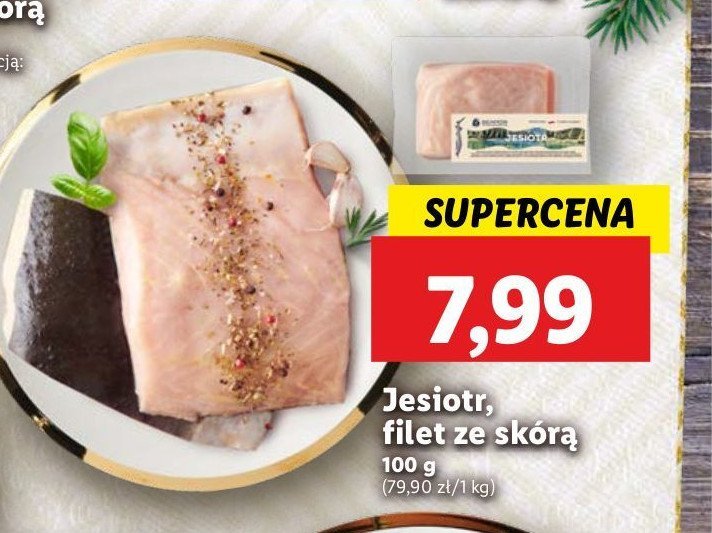 Jesiotr filet ze skórą SEAMOR promocja