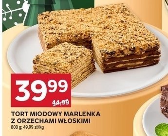 Tort miodowy Marlenka z orzechami włoskimi promocja w Stokrotka