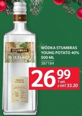Wódka Stumbras Young Potato 40% 500 ml promocja w Selgros