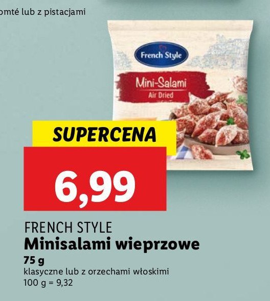 Mini salami z orzechami w艂oskimi French style promocja