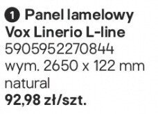 Panel lamelowy Vox Linerio M-line natural/black promocja w Castorama