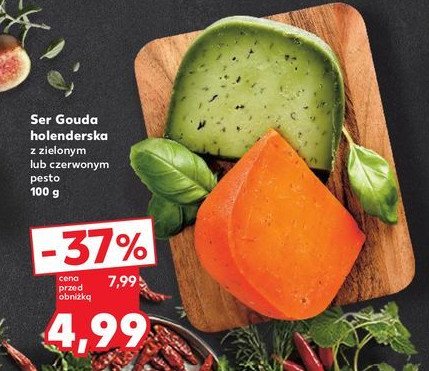 Ser gouda holenderska z zielonym pesto promocja w Kaufland