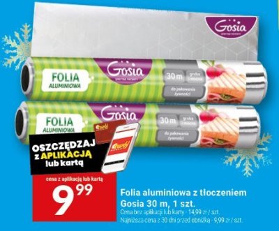 Folia aluminiowa z tłoczeniem Gosia 30 m promocja w Twój Market