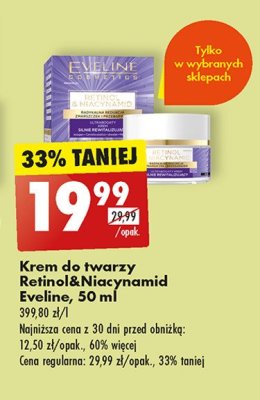 Krem rewitalizujący na noc 70+ Eveline retinol & niacynamid promocja
