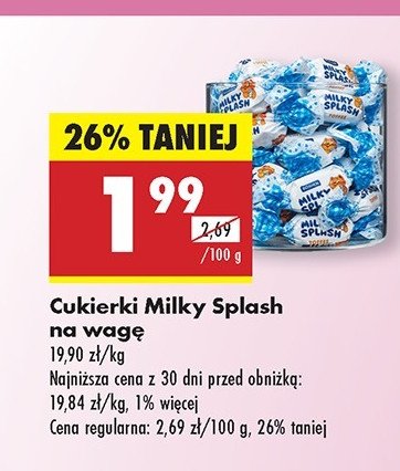 Cukierki Milky splash toffee promocja w Biedronka