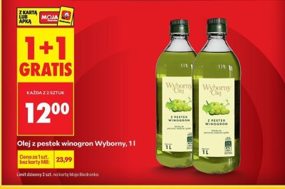 Olej z pestek winogron  promocja w Biedronka
