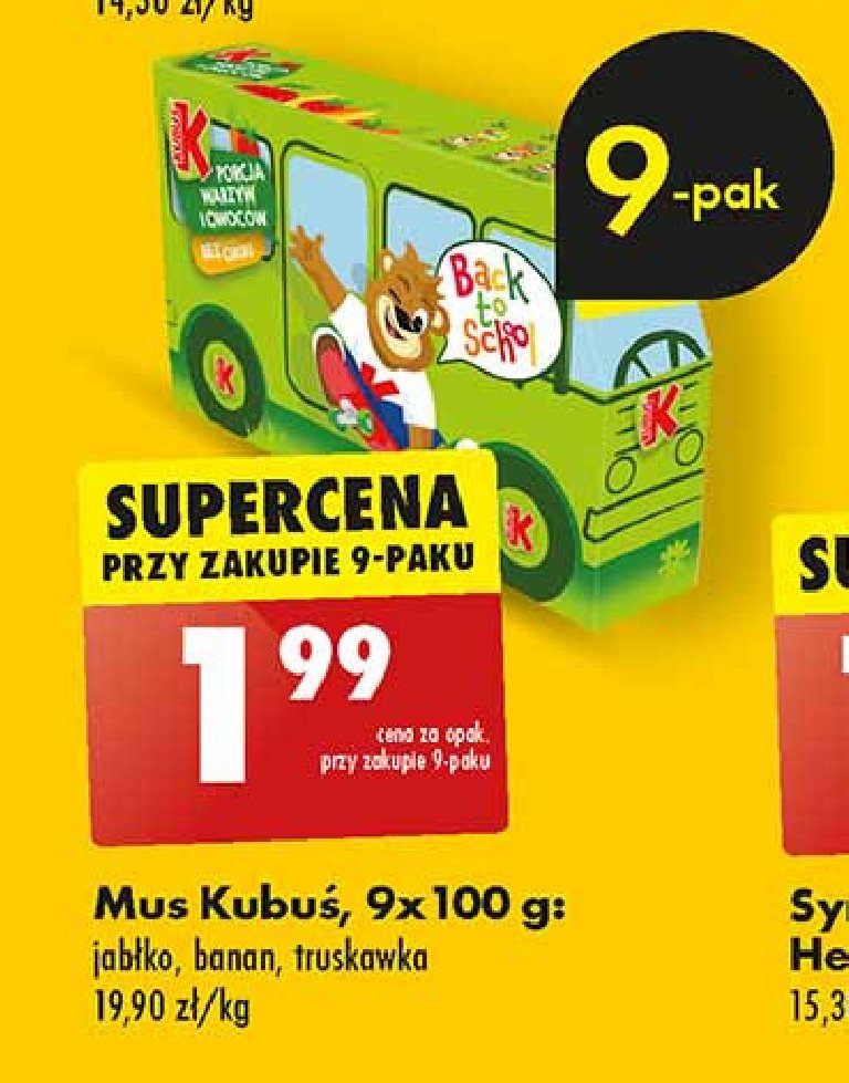 Mus jabłko truskawka marchew Kubuś baby promocja