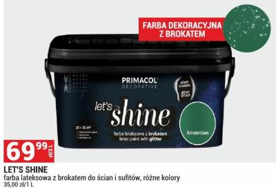 LET'S SHINE farba lateksowa z brokatem do ścian i sufitów, różne kolory promocja w Merkury Market